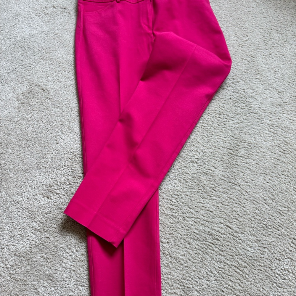 Talbots Hampshire Ankle Vibrant Pink Straight Leg Pants